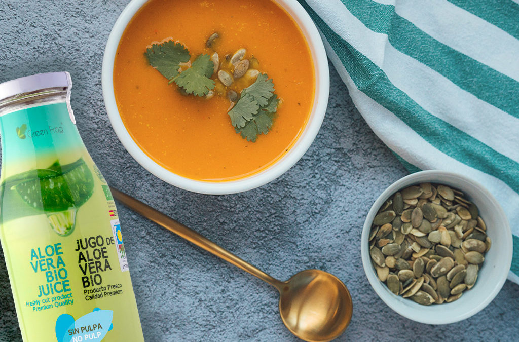 Receta de crema de verduras invernal con Aloe Vera para plantar cara al frío de Filomena